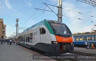 Фото: Электропоезд бизнес-класса InterCity начал курсировать между Гомелем и Минском