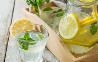Фото: Освежающая вода с мятой и лимоном