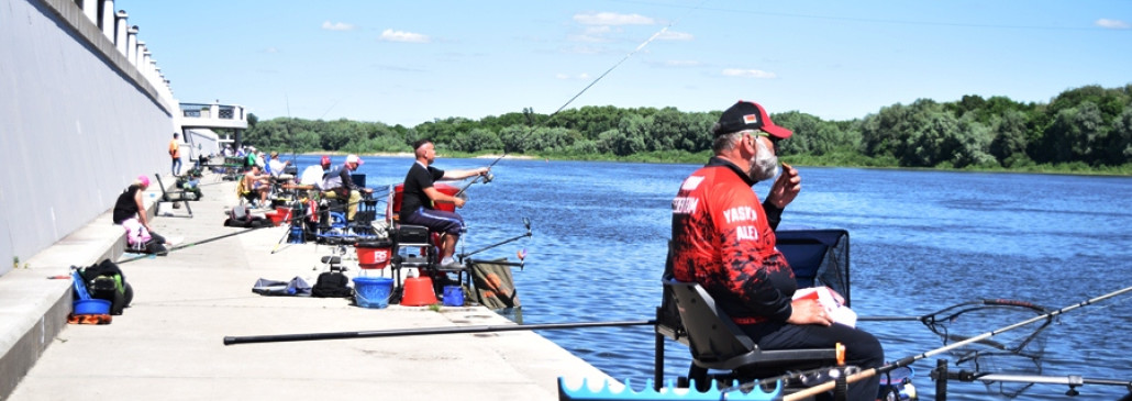 Открытый турнир по рыбной ловле методом квивертип "Кубок Гомеля-2019" проходит на набережной реки Сож