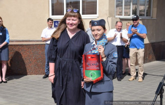 Фото: В городе над Сожем посвящают в члены студотряда проводников пассажирских вагонов