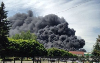 Фото: В Гомеле горела стройка гипермаркета (фото)