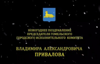 Фото: Новогоднее поздравление председателя Гомельского горисполкома Владимира Привалова