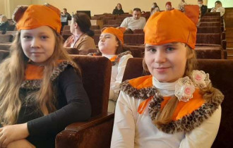 Фото: В основной день голосования в гомельской школе прошёл концерт