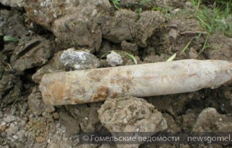 Фото: В Гомеле обнаружен снаряд времён ВОВ 