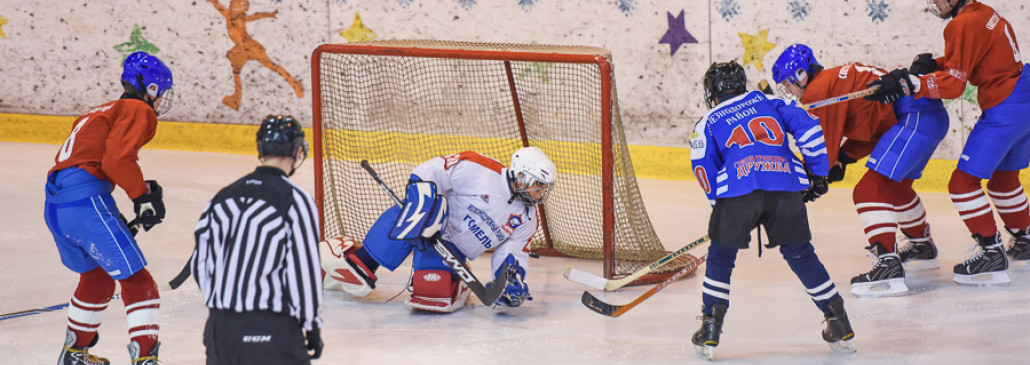 Городской этап республиканских соревнований среди детей и подростков по хоккею "Золотая шайба" проходит в Гомеле