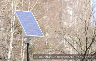 Фото: В Гомеле появились фонари на солнечных батареях