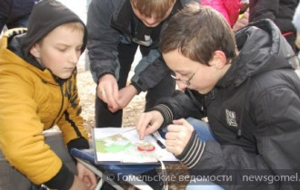 Фото: Гомельские школьники  участвуют в соревнованиях  по технике пешеходного туризма