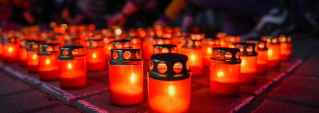 Во время акции "Гомель помнит!"  молодёжь зажгла более 600 лампадок