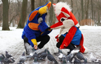 Фото: В парке Гомеля кормили белок и птиц