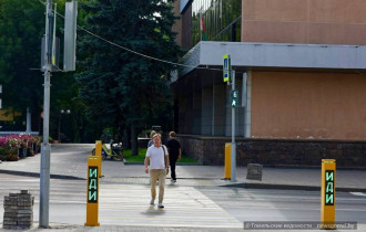 Фото: В Гомеле по инициативе ГАИ установлены интеллектуальные предупреждающие столбики