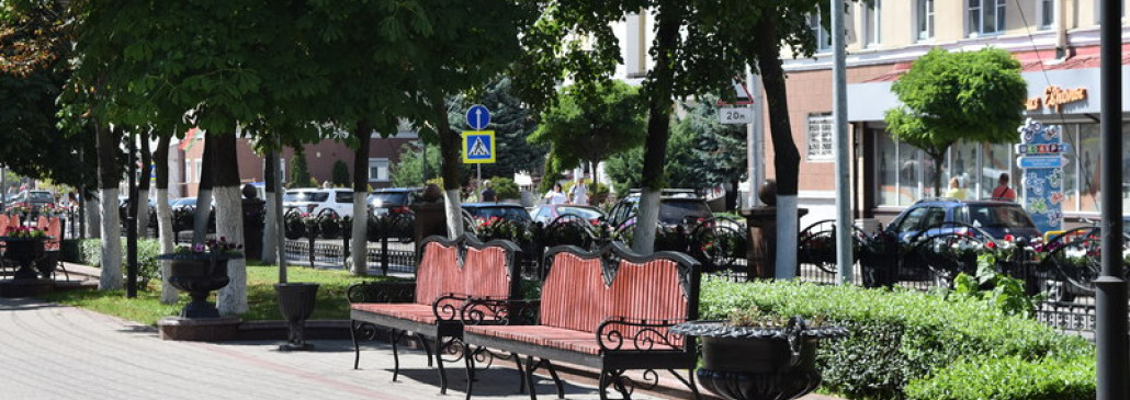 Под солнцем и в тени: в сквере по проспекту Победы установлено 46 скамеек