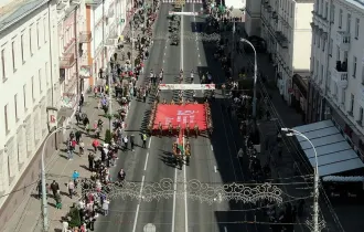Фото: Праздничное шествие в Гомеле в День Победы 9 мая 2023 года. Видео