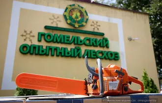 Фото: Профсоюзы Беларуси передали 120 профессиональных бензопил Гомельской области