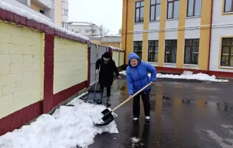 Фото: Лопатой по снегу: как «Чистый четверг» проходит в школе искусств №1 имени П. И. Чайковского