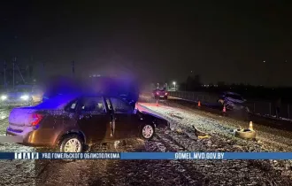 Фото: В Гомельском районе в результате лобового столкновения погиб водитель, пассажир — травмирован 