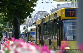 Фото: В Гомеле по проспекту Космонавтов  стоят троллейбусы