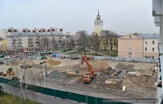 Фото: В Гомеле продолжаются работы по реконструкции площади Восстания 