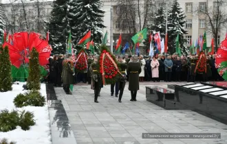 Фото: Они сражались за нас: у Вечного огня состоялся торжественный митинг в честь 81-й годовщины освобождения Гомеля от немецко-фашистских захватчиков