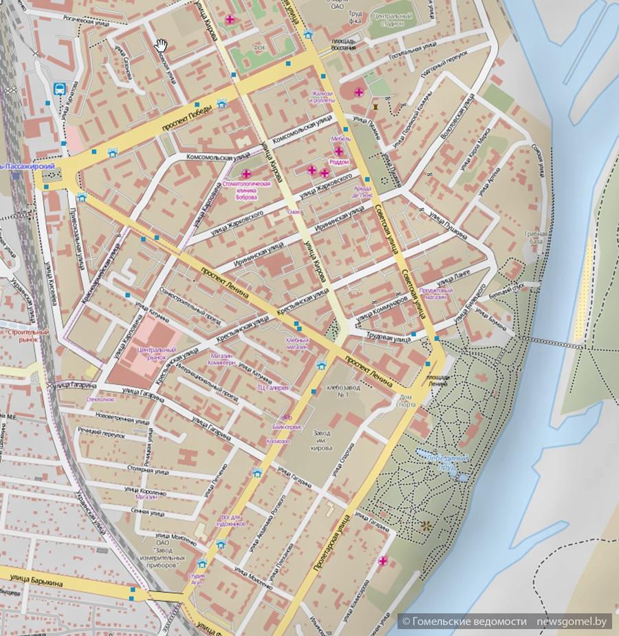 Какие районы гомеля. Город Гомель на карте. Карта Гомеля с улицами. Схема города Гомель. Г Гомель карта города с улицами.