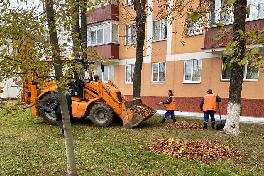 Фото: Вывозят листву, подметают: в филиале «Горэлектротранспорт» проходит чистый четверг