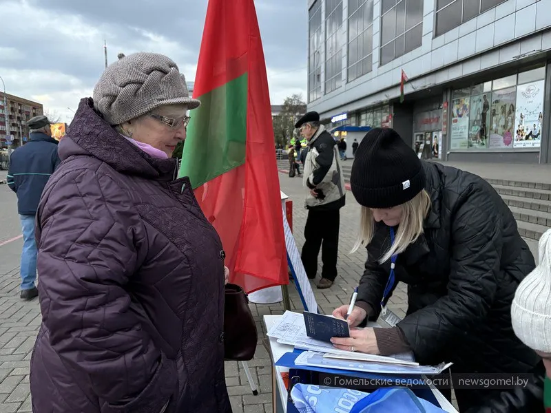 Фото: В Гомеле продолжаются пикеты по сбору подписей