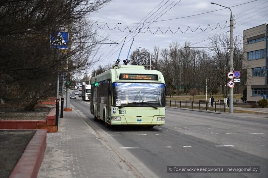 Фото: Узнали, почему остановились троллейбусы на улице Советская в Гомеле